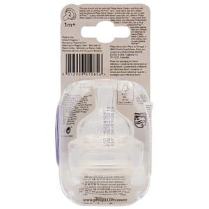 Соска силиконовая AVENT (Авент) на 2 отверстия с 1 месяца 2 шт