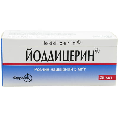 Йоддицерин р-р накож. фл. 25мл