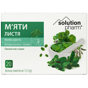 Мяты листья фильтр-пакет 1.5г №20 Solution Pharm