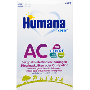 Смесь сухая молочная HUMANA (Хумана) AC Expert при желудочно-кишечных расстройствах, детских коликах, функциональных запорах, с рождения и старше 300