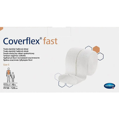 Бинт постійно еластичний трубчастий COVERFLEX FAST (Коверфлекс фаст) розмір 5 17,5см см х 10 м 1 шт
