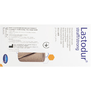 Бинт эластичный высокой растяжимости LASTODUR Straff Strong (Ластодур страф стронг) тугой размер 12 см х 7 м