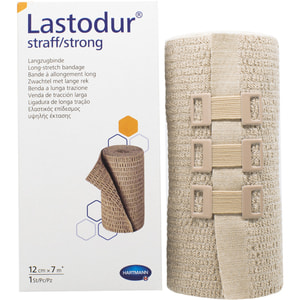 Бинт эластичный высокой растяжимости LASTODUR Straff Strong (Ластодур страф стронг) тугой размер 12 см х 7 м