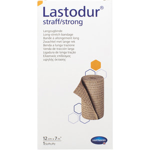 Бинт эластичный высокой растяжимости LASTODUR Straff Strong (Ластодур страф стронг) тугой размер 12 см х 7 м
