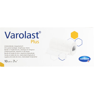 Бинт продольно эластичный с цинковой массой VAROLAST PLUS (Вароласт плюс) размер 10 см х 7 м