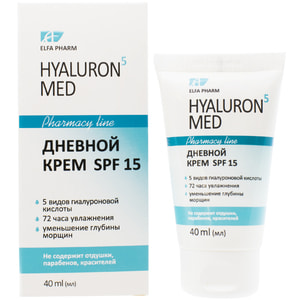 Крем для лица ELFA PHARM (Эльфа Фарм) Hyaluron5 Med (Гиалурон5 Мед) дневной SPF 15 40 мл