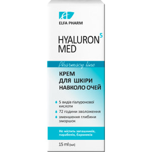 Крем для шкіри навколо очей ELFA PHARM (Ельфа Фарм) Hyaluron5 Med (Гіалурон5 Мед) 15 мл