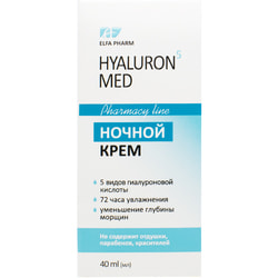 Крем для обличчя ELFA PHARM (Ельфа Фарм) Hyaluron5 Med (Гіалурон5 Мед) нічний 40 мл