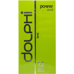 Презервативы латексные DOLPHI (Долфи) Power (Павер) анатомические в смазке с пролонгирующим эффектом 12 шт