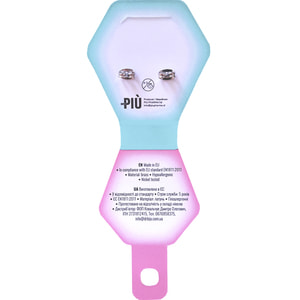 Сережки DR.BIJU (Доктор Бижю) Квадрат 4,0 мм Кришталь 1 пара