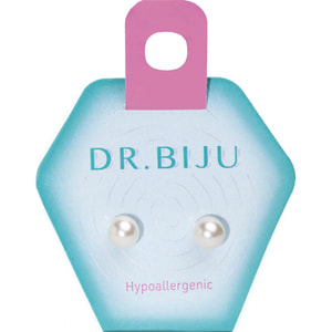 Сережки DR.BIJU (Доктор Бижю) Перлина 6,0 мм Біла 1 пара