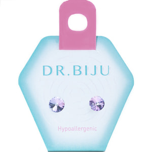 Сережки DR.BIJU (Доктор Бижю) Ріволо 6,2 мм Світлий вітраль 1 пара