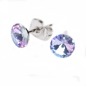 Сережки DR.BIJU (Доктор Бижю) Ріволо 6,2 мм Світлий вітраль 1 пара