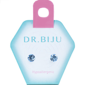 Сережки DR.BIJU (Доктор Бижю) Сіріус 5,3 мм Аквамарин 1 пара