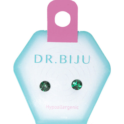 Сережки DR.BIJU (Доктор Бижю) Сіріус 5,3 мм Емеральд 1 пара