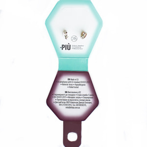 Сережки DR.BIJU (Доктор Бижю) Ріволо кулон 10,0 мм Кришталь 1 пара