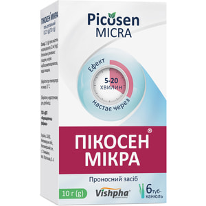 Пикосен Микра гель ректал. 0,12г/10г микроклизма туба-канюля 10г №6