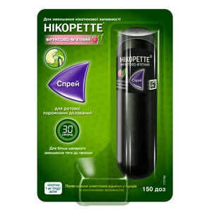 Никоретте фруктово-мятный спрей д/рот. пол. дозир. 1мг/доза фл. 15мл (150доз)