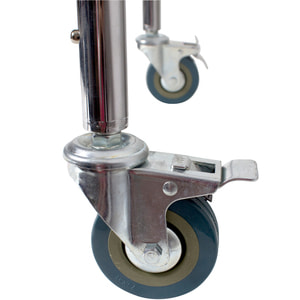 Кресло-туалет с санитарным оснащение регулируемое по высоте на колесах складной KJT705 RD-CARE-T04