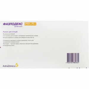 Фазлодекс р-н д/ін. 250мг/5мл шприц 5мл з голками №2