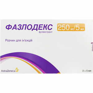 Фазлодекс р-н д/ін. 250мг/5мл шприц 5мл з голками №2