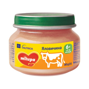 Пюре мясное детское Нутриция Milupa (Милупа) Говядина с 6-ти месяцев 80 г