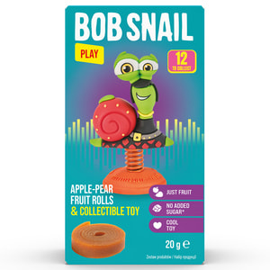 Цукерки дитячі натуральні Bob Snail (Боб Снеіл) Равлик Боб яблучно-грушеві 20 г + іграшка