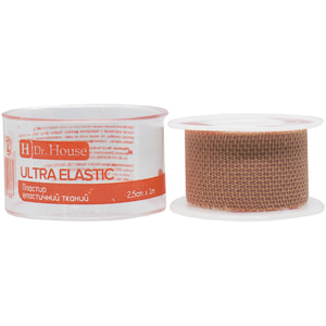 Пластырь медицинский Dr. House (Доктор Хаус) Ultra Elastic тканный еластичнй размер 2,5 см х 1 м 1 шт
