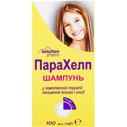 Шампунь для волос Парахелп противопаразитарный от вшей и гнид флакон 100 мл Solution Pharm NEW