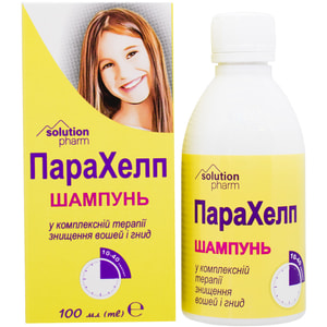 Шампунь для волосся Парахелп протипаразитарний від вошей та гнид флакон 100 мл Solution Pharm NEW