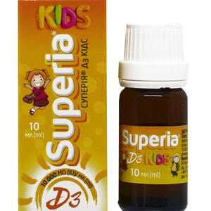 Суперия Д3 краплі оральні дієтична добавка для дітей додаткове джерело вітаміну Д3 флакон 10 мл