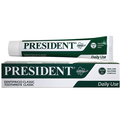 Зубная паста PRESIDENT (Президент) Clinical Classic (Клиникал Классик) Daily Use ежедневный уход и защита 75 мл