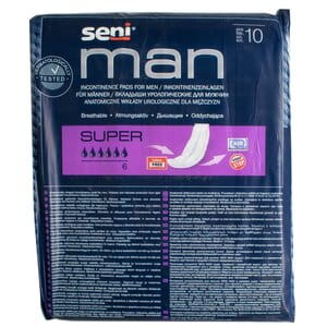 Прокладки урологические SENI Man (Сени Мен) Super (супер) для мужчин 10 шт