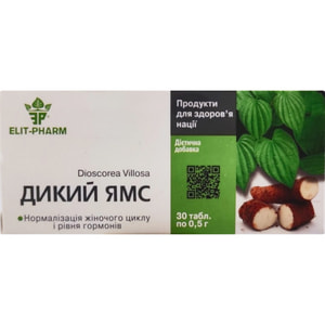 Таблетки для нормалізації гормонального статусу жінок Дикий ямс Еліт-фарм 30 шт