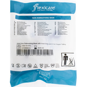 Маска кислородная нереверсивная для взрослых Flexicare с главным держателем и кислородной трубкой размер трубки 2,1 м 1 шт