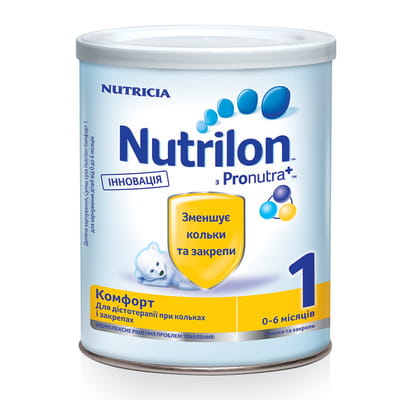 Суміш суха дитяча NUTRILON (Нутрілон) Комфорт 1 для дієтотерапії при коліках та закрепах від 0 до 6 місяців 400 г
