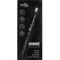 Зубная щетка электрическая Vega (Вега) на 5 режимов очищения модель VT-600B черная