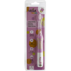 Зубная щетка электрическая Vega (Вега) детская звуковая модель Kids VK-400P LIGHT-UP розовая