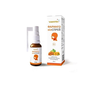 Спрей для полости рта и горла при воспалении слизистой оболочки Фаринго-оил ValeVita 30 мл