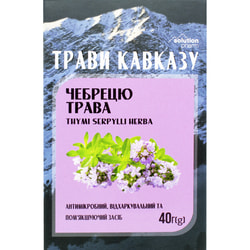 Травы Кавказа фиточай Трава чебреца антимикробная, отхваркивающая, смягчающая 40 г Solution Pharm