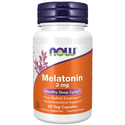 Мелатонин NOW (Нау) Melatonin 3 mg капсулы флакон 60 шт