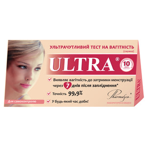 Тест для визначення вагітності Ultra (Ультра) смужка 1 шт