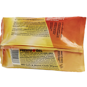 PRESTO GEL (Престо Гель) салфетки влажные мягкие для ежедневной гигиены в области заднего прохода 40 шт