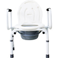 Крісло-стілець з санітарним оснащенням регулюване за висотою з відкидним підлокотником KJT729 RD-CARE-T03