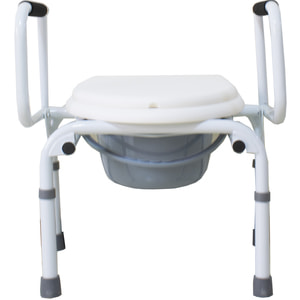 Крісло-стілець з санітарним оснащенням регулюване за висотою з відкидним підлокотником KJT729 RD-CARE-T03