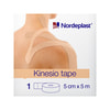 Пластырь медицинский кинезио тейп Nordeplast (Нордепласт) катушечны бежевый размер 5 м х 5 см 1 шт