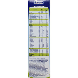 Суміш суха молочна HUMANA (Хумана) 1 з пребіотиками галактоолігосахаридами, LC PUFA та нуклеотидами для дітей з народження до 6-ти місяців 300 г NEW