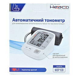 Вимірювач (тонометр) артеріального тиску цифровий HEACO модель WBP108  автоматичний