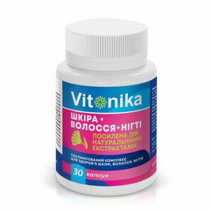 Кожа, волосы, ногти VITONIKA (Витоника) капсулы сбалансированный комплекс упаковка 30 шт