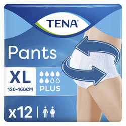 Подгузники-трусы для взрослых TENA (Тена) Pants Plus Extra Large (Пентс плюс экстра ладж) размер 4 12 шт